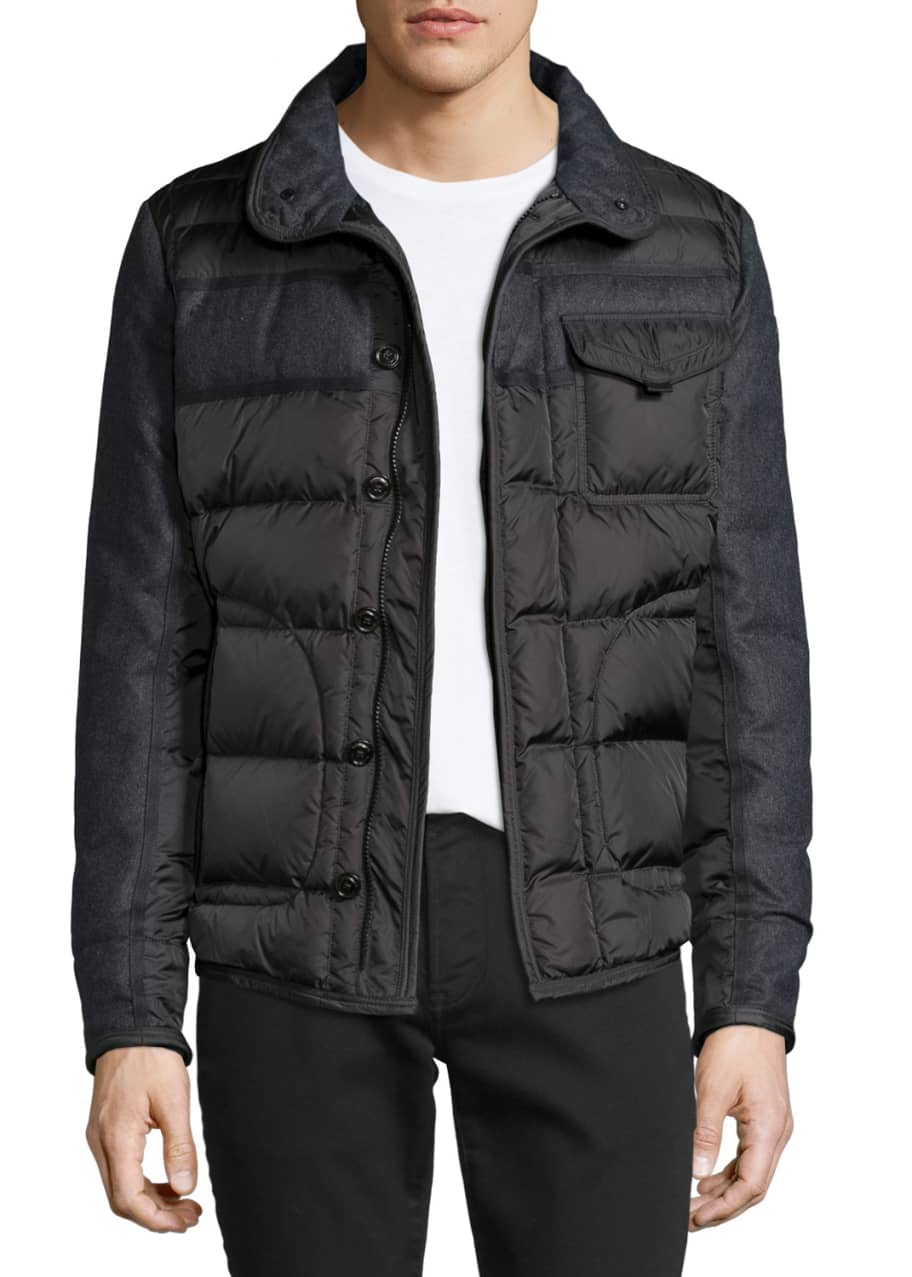 Moncler mixed media jacket store