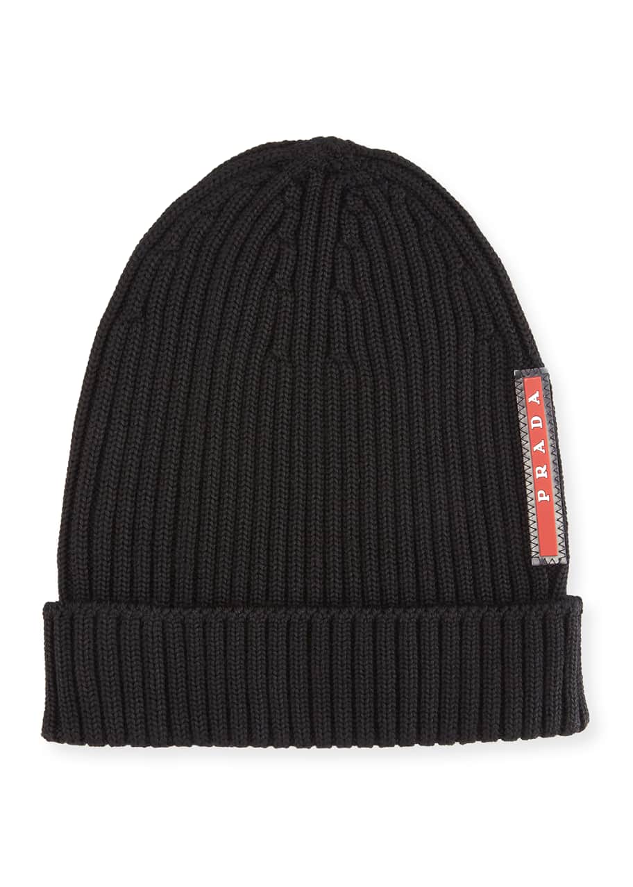 prada orange beanie