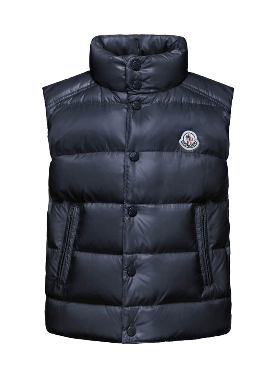 Moncler Tib Down Puffer Vest, Navy, Size 4-6 - Bergdorf Goodman