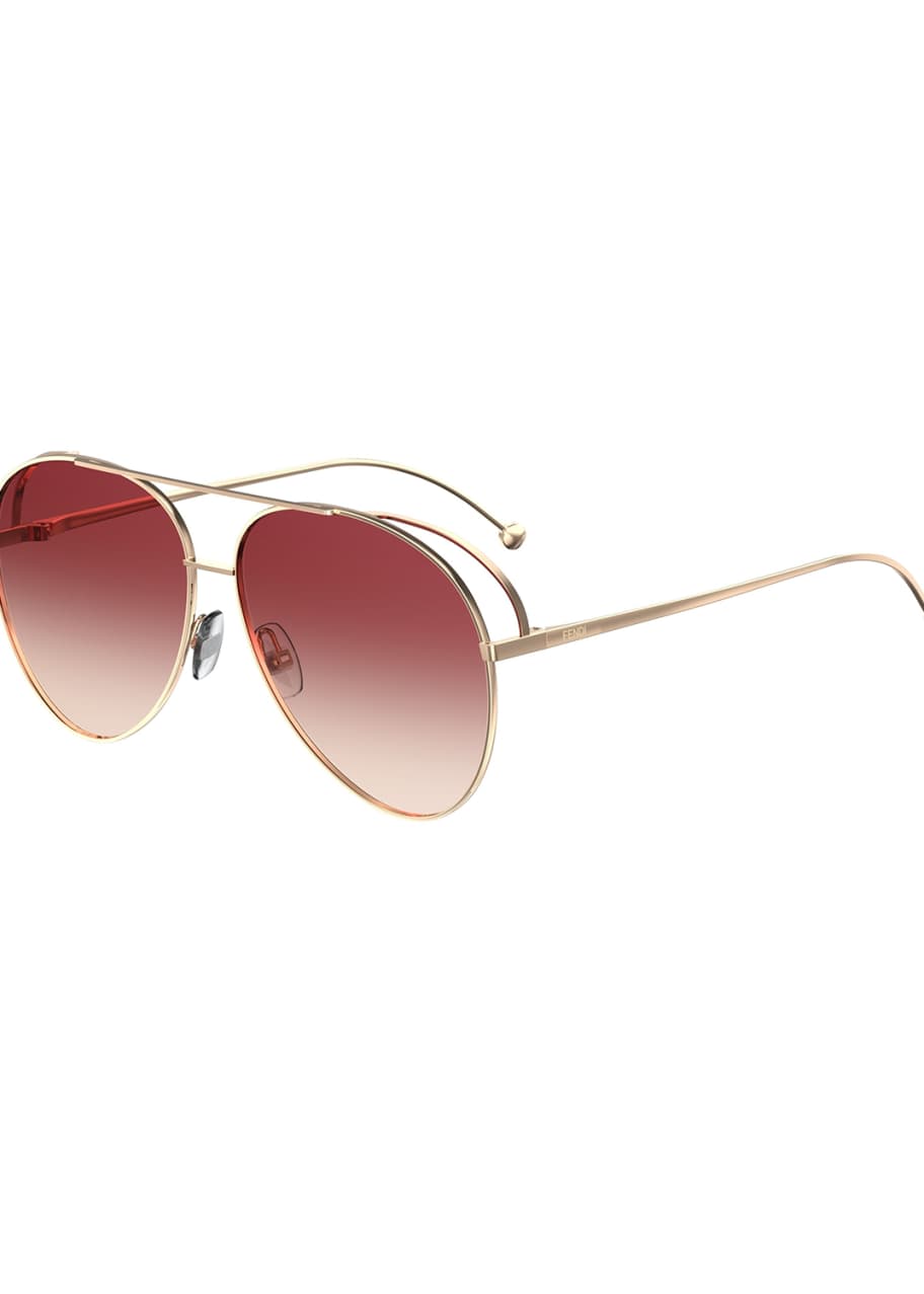 Fendi gradient aviator sunglasses 2025