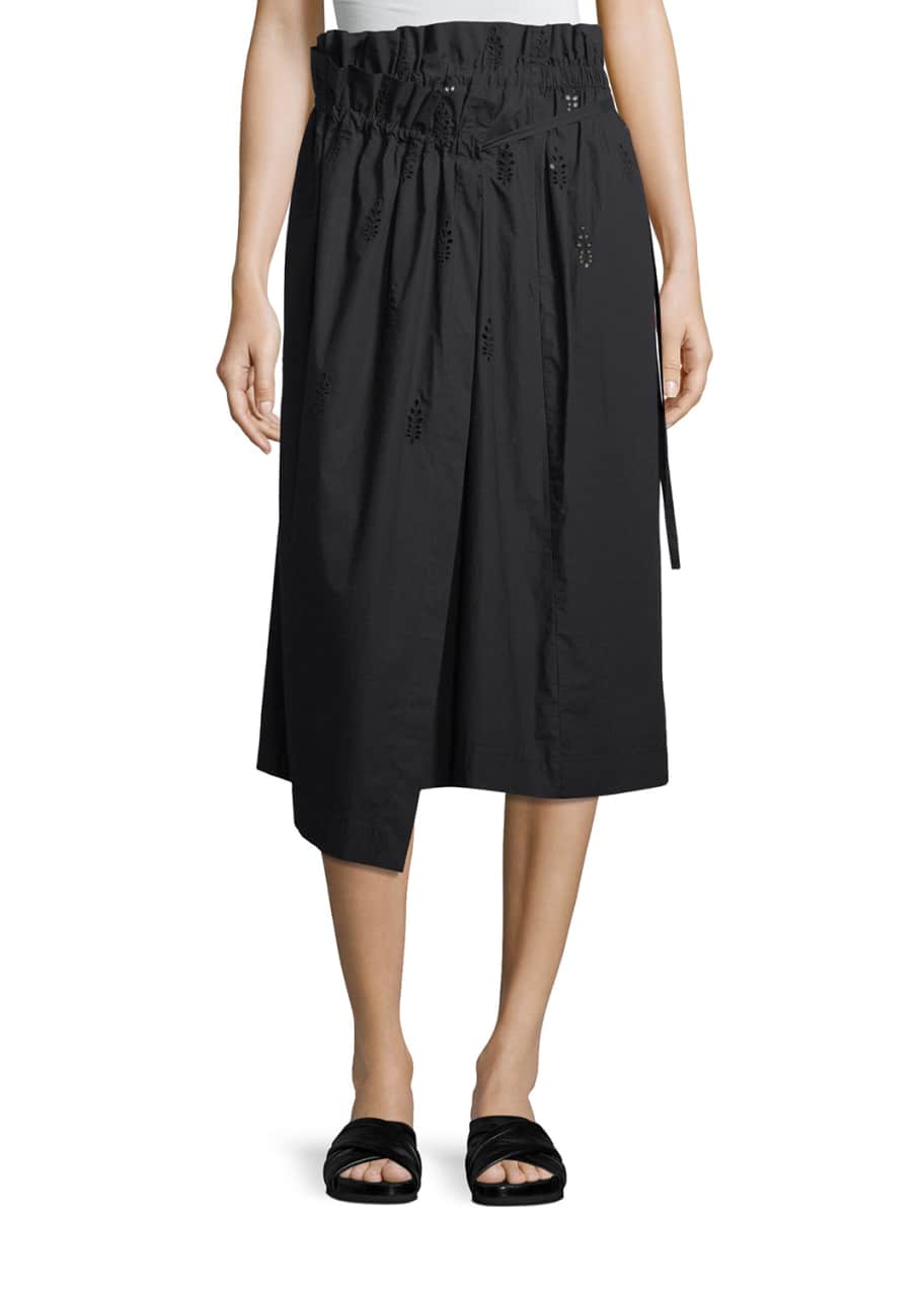 Vince eyelet wrap sales midi skirt