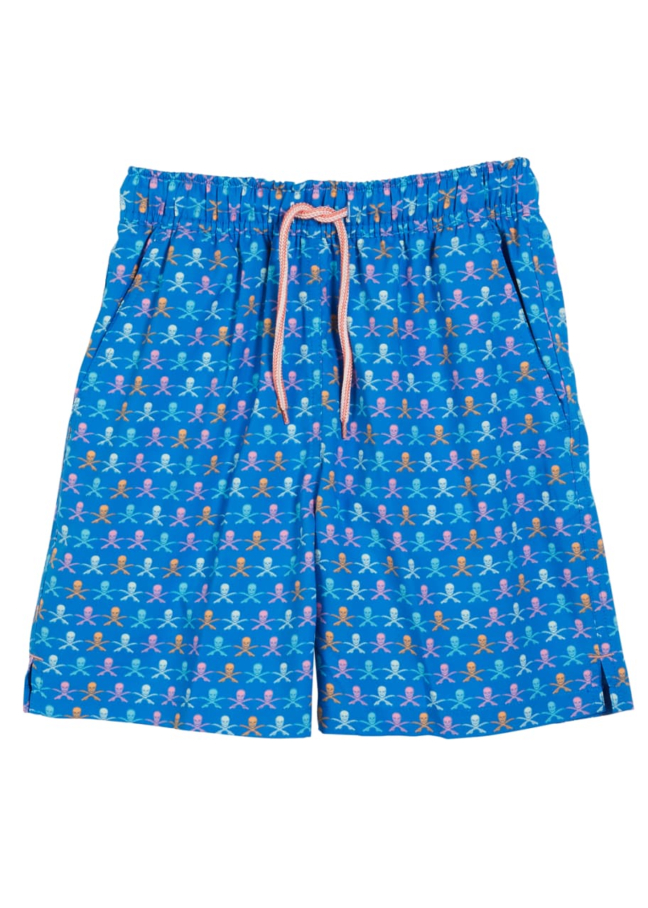Peter Millar Skull Rods Print Swim Trunks Size XS XL Bergdorf