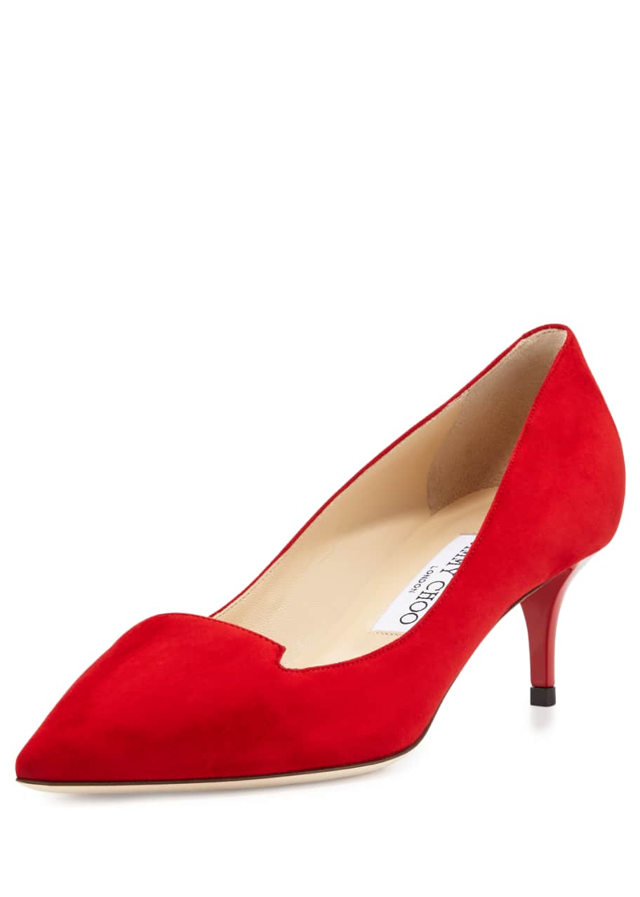 Jimmy Choo Allure Suede Kitten Heel Pump Bergdorf Goodman