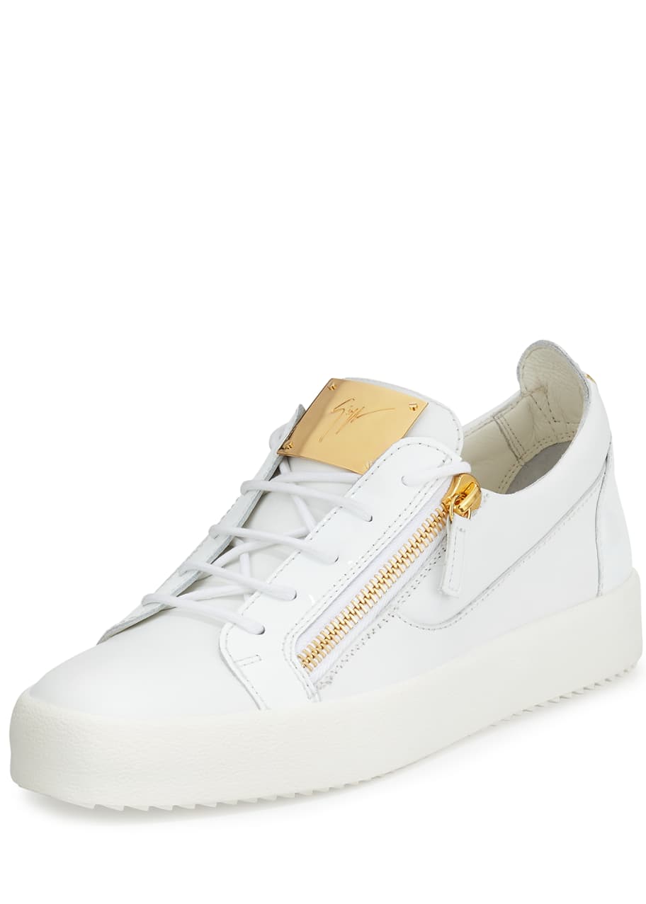 Giuseppe Zanotti Men's Patent Leather Low-Top Sneaker, - Goodman