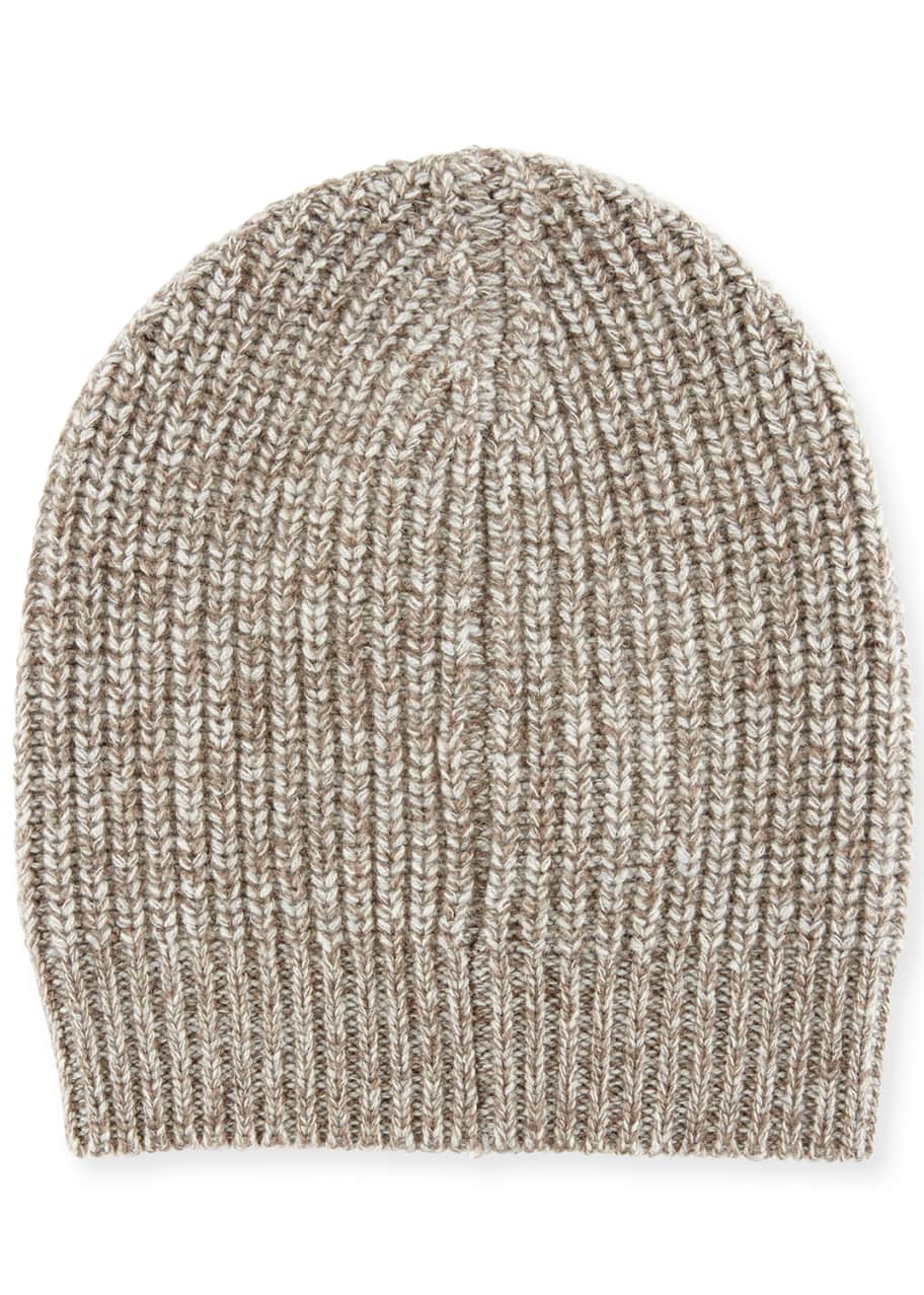 Brunello Cucinelli Men's Cashmere Knit Beanie Hat, Oatmeal - Bergdorf ...