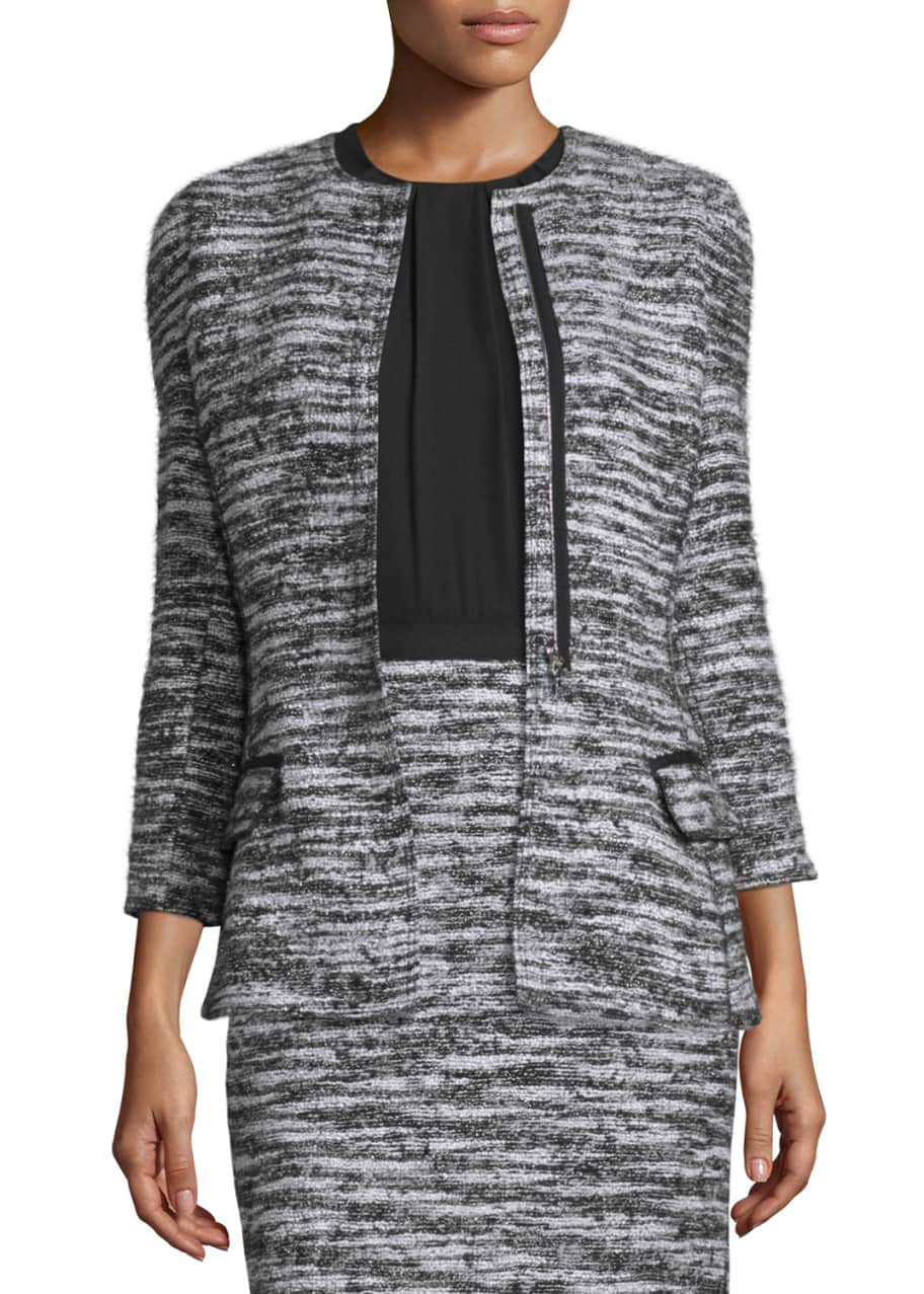 Oscar de la renta tweed hotsell jacket