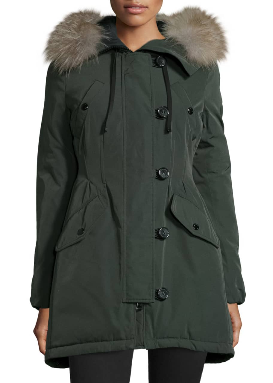 Moncler Aredhel Hooded Down Fur Trim Jacket Bergdorf Goodman