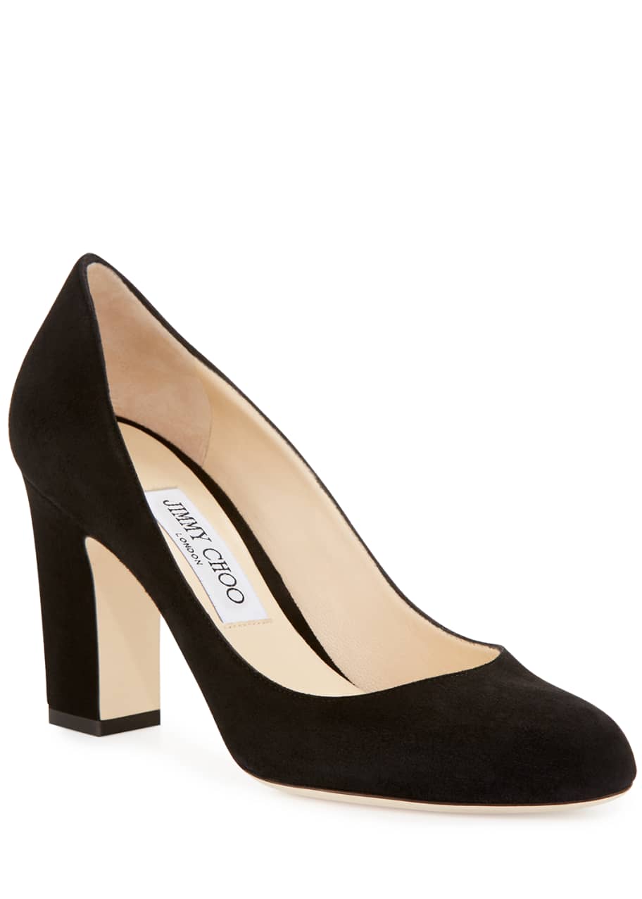 Jimmy Choo Billie Suede BlockHeel Pump Bergdorf Goodman