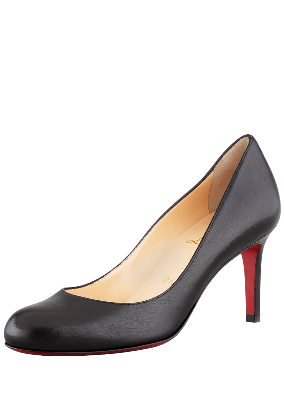 靴 Christian Louboutin SIMPLE PUMP 70 Christian Louboutin Simple Leather Red Sole Pumps - Bergdorf Goodman
