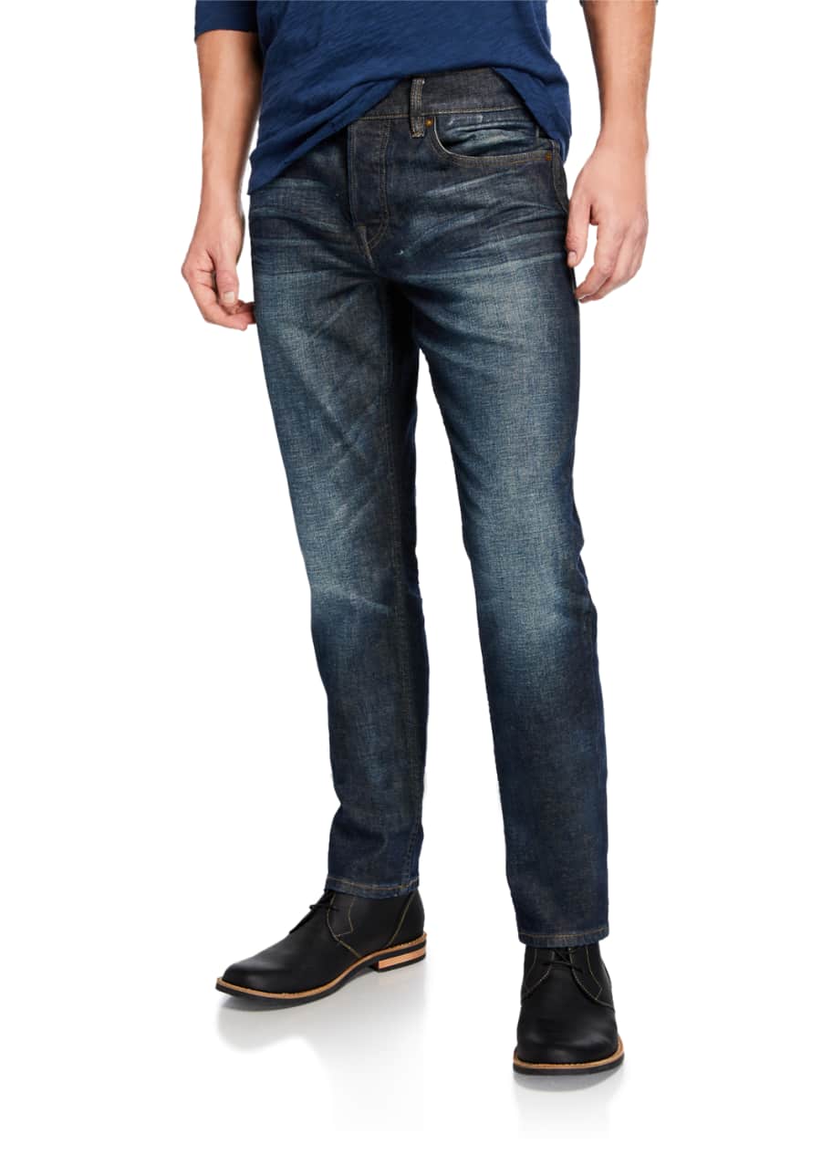Image 1 of 1: Men's Blake Slim-Straight Distressed Jeans, Blue