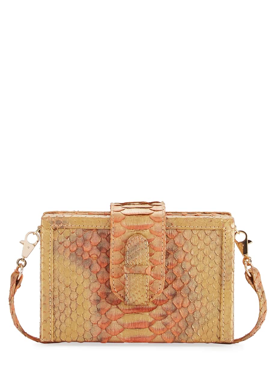 Ximena Kavalekas Mandolin Python Box Clutch Bag Bergdorf Goodman