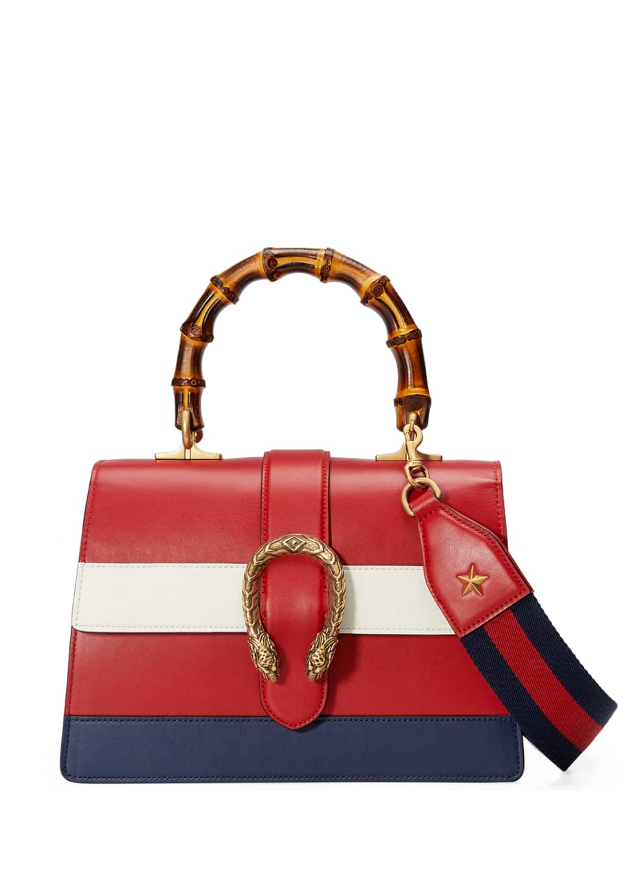 Gucci Dionysus Bamboo Top Handle Bag Colorblock Leather Medium at