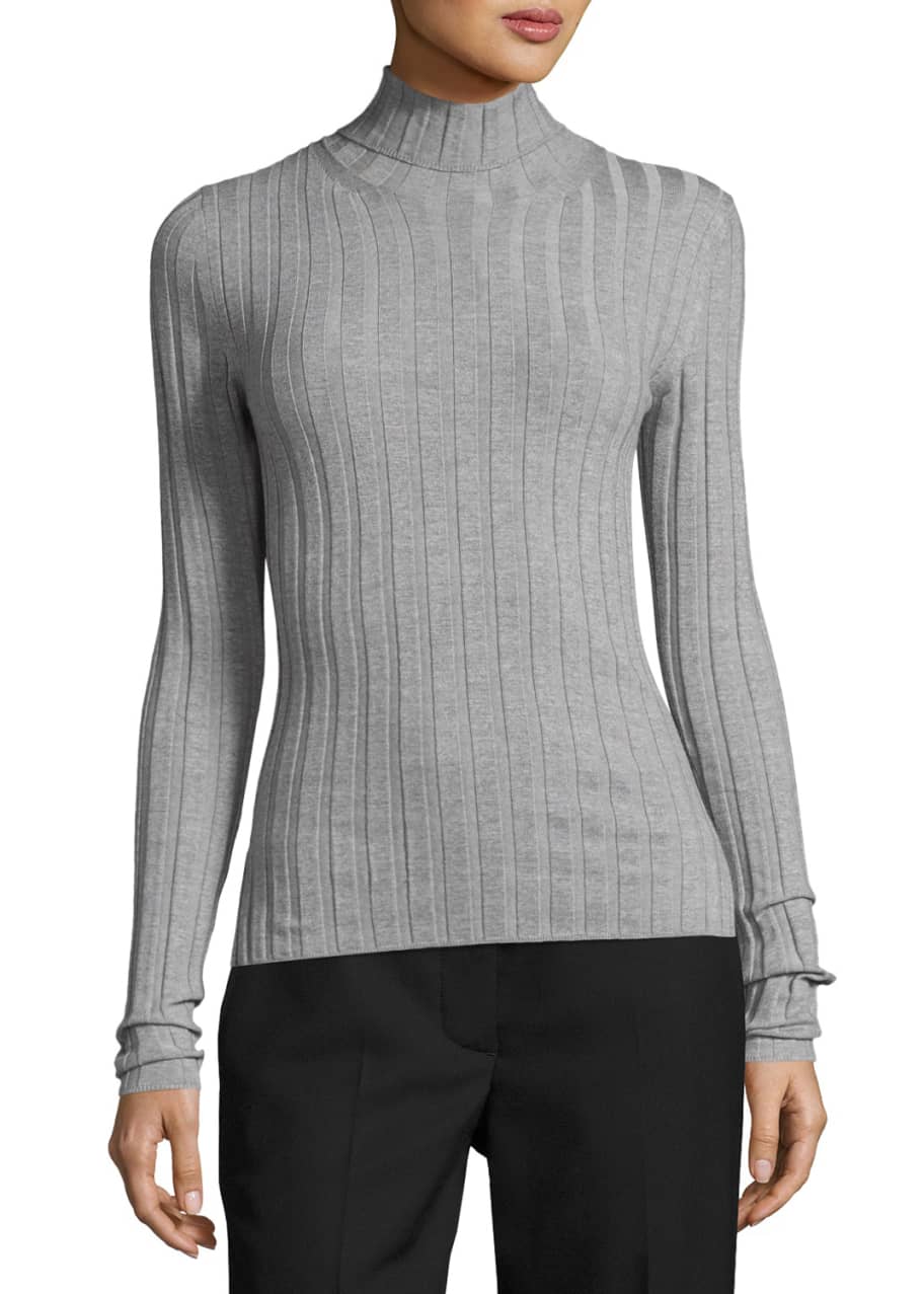 Acne Studios Corina Ribbed Mock Neck Sweater Bergdorf Goodman