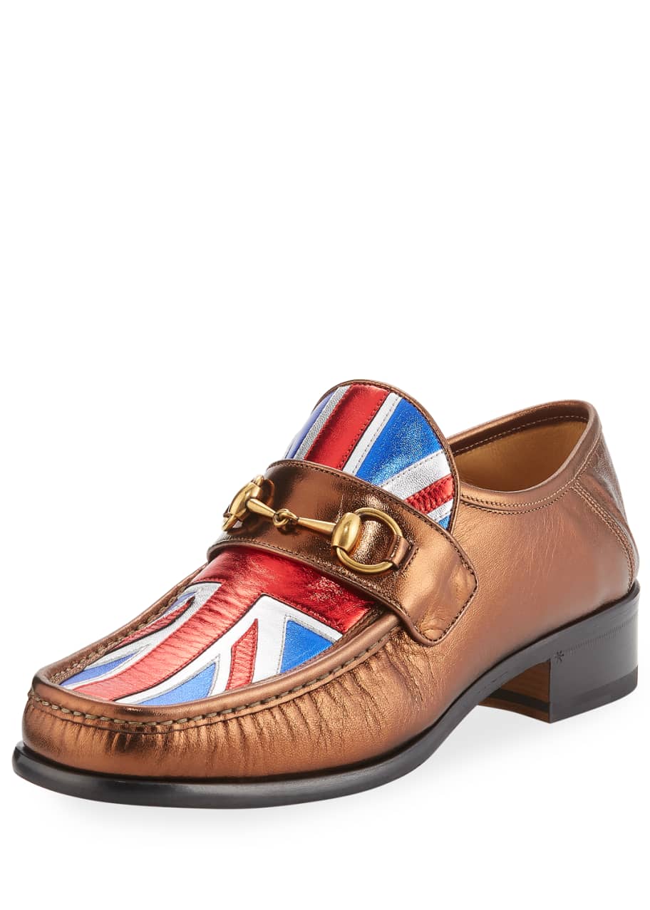 Gucci union jack loafers top