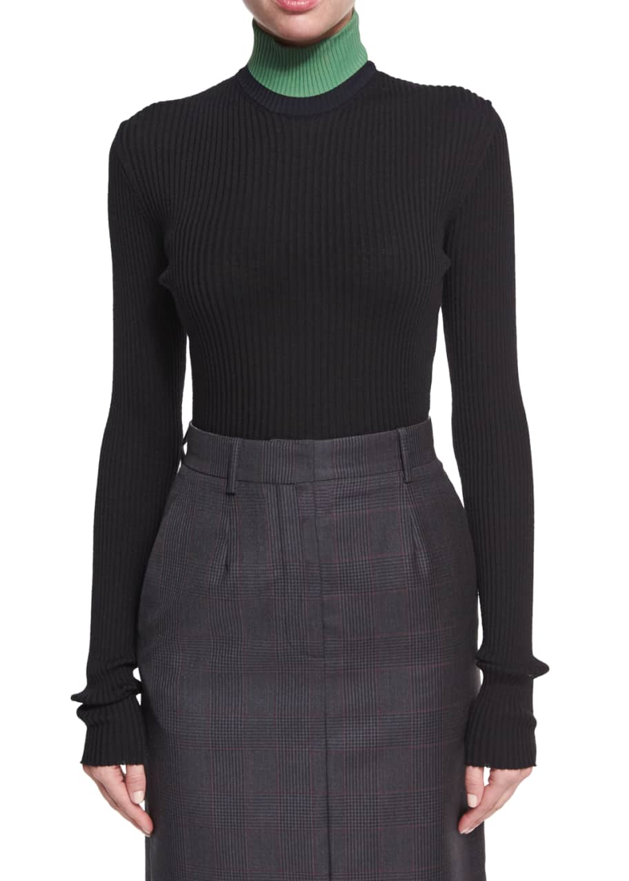 Calvin klein colorblock turtleneck sweater deals