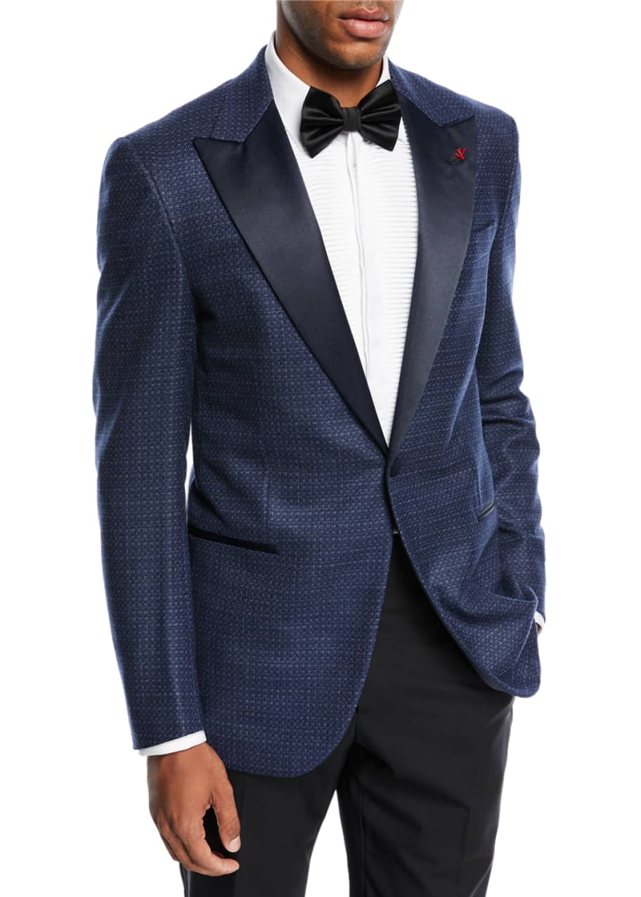 Textured Satin Lapel Dinner Jacket