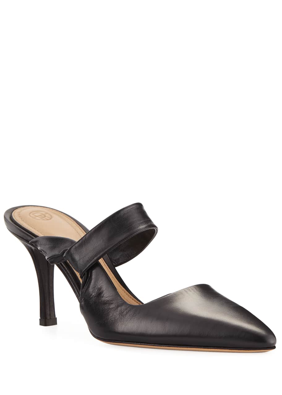 Gala Twist Leather Mule Pump
