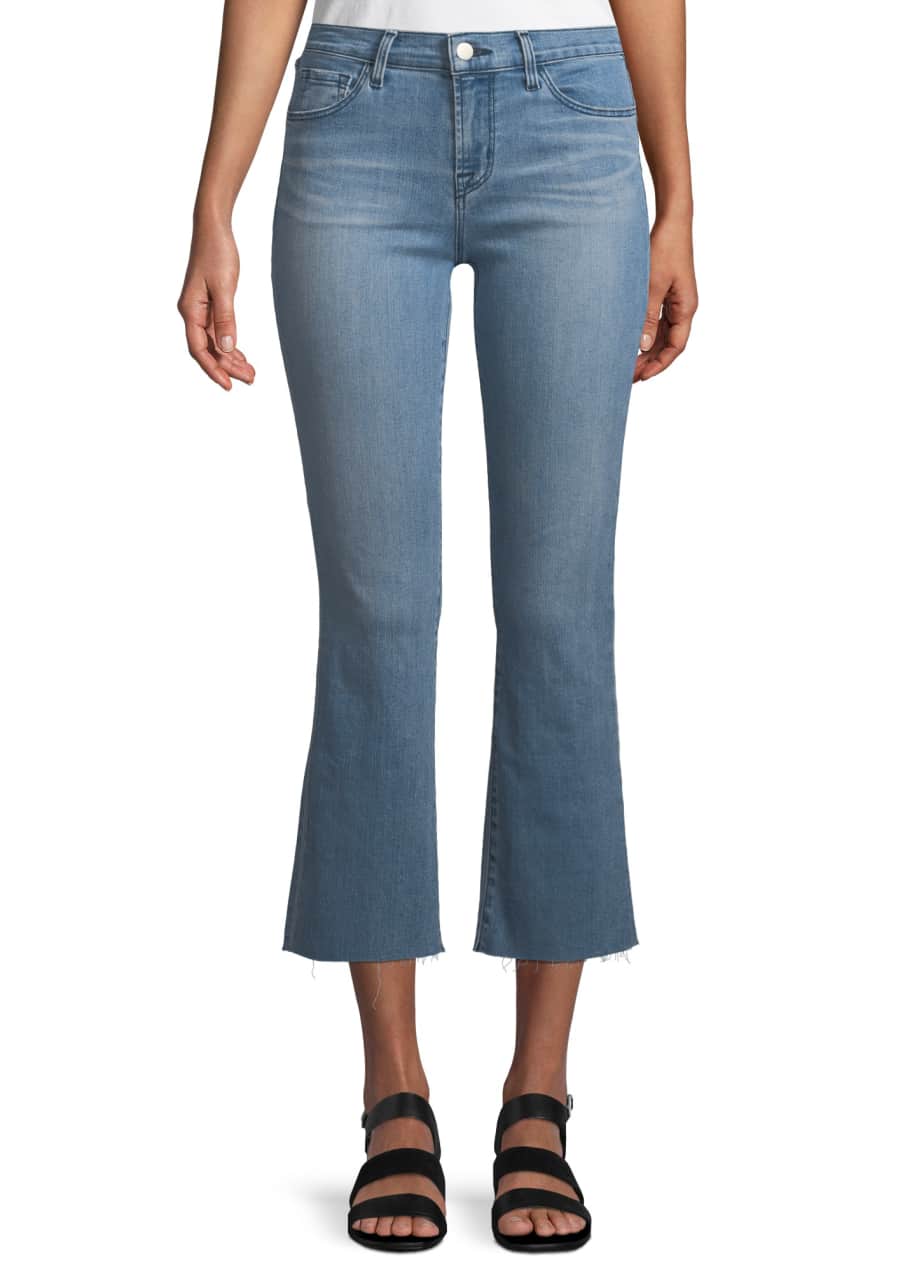 Image 1 of 1: Selena Mid-Rise Crop Boot Jeans
