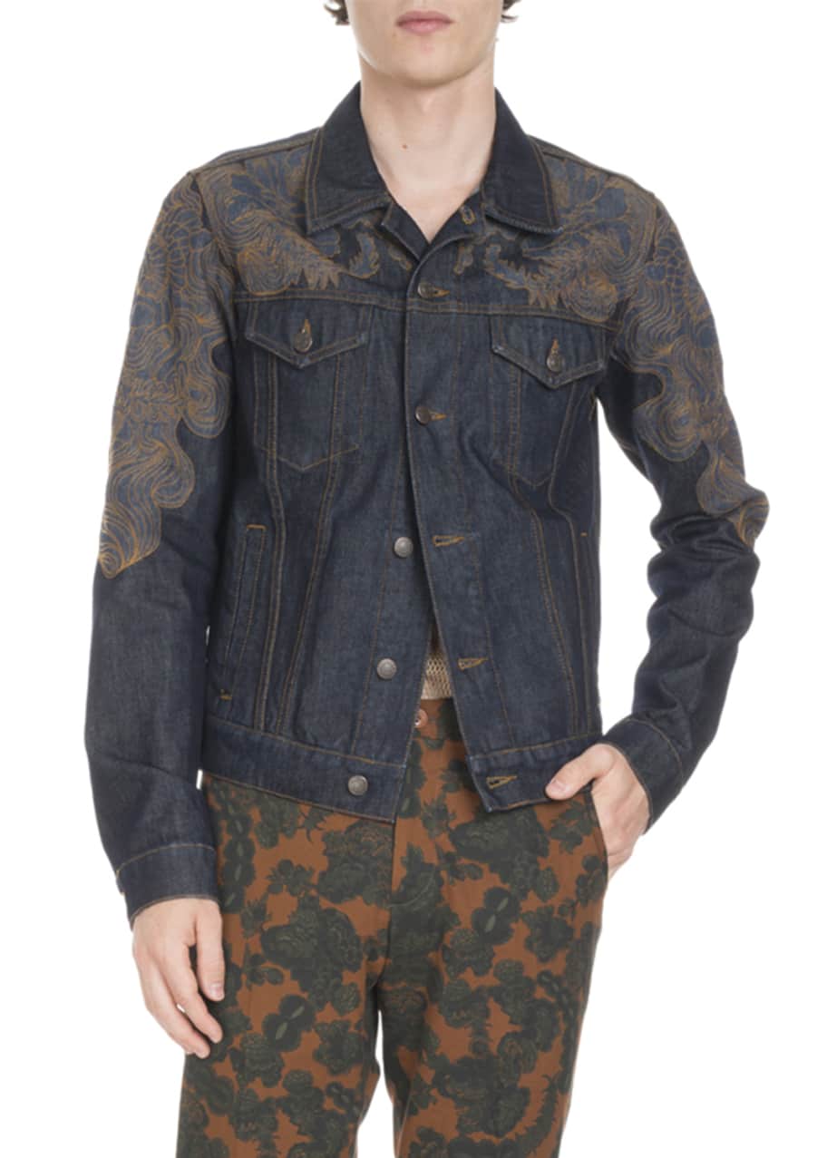 Dries van shop noten denim jacket