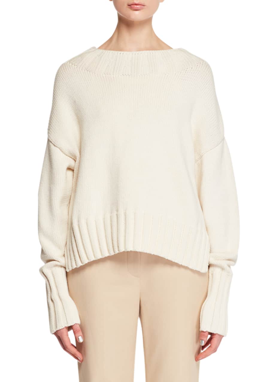 Image 1 of 1: Gracie High-Neck Long-Sleeve Knit Sweater