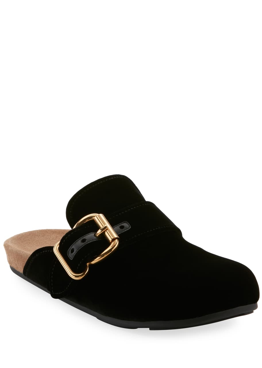 Prada Velvet Clog Mule Flat - Bergdorf