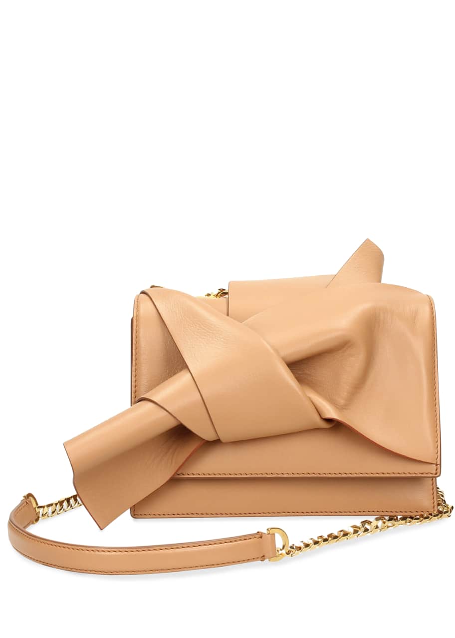 Image 1 of 1: Small Leather Bow Shoulder Bag