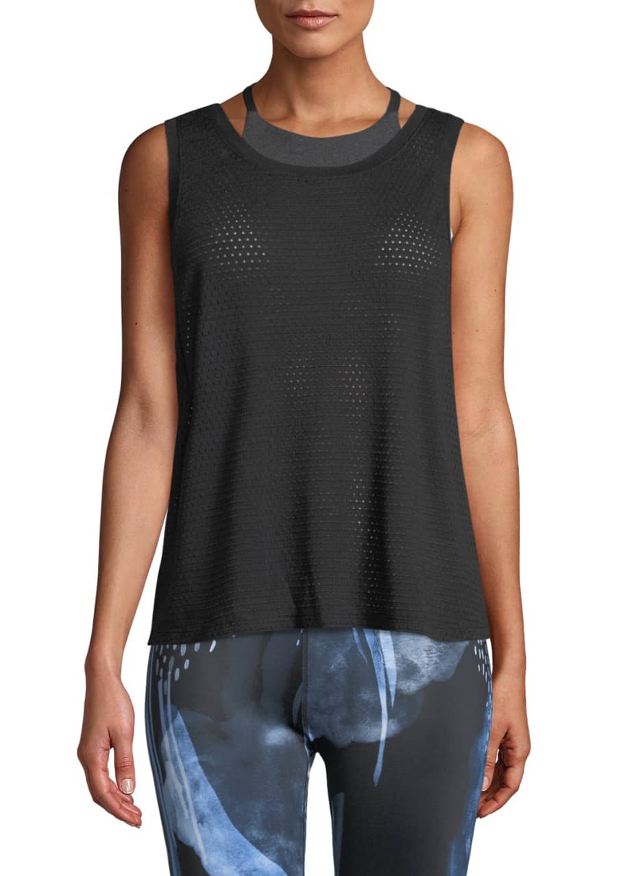 Image 1 of 1: Mesh Me Up Scoop-Neck Muscle Tank