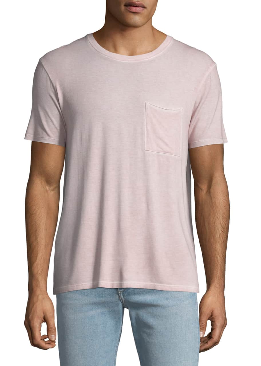 Image 1 of 1: Men's Oversized Sun-Bleached Pocket T-Shirt