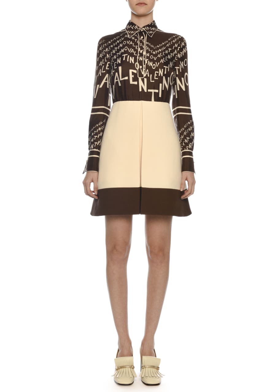 Valentino chevron deals twill dress