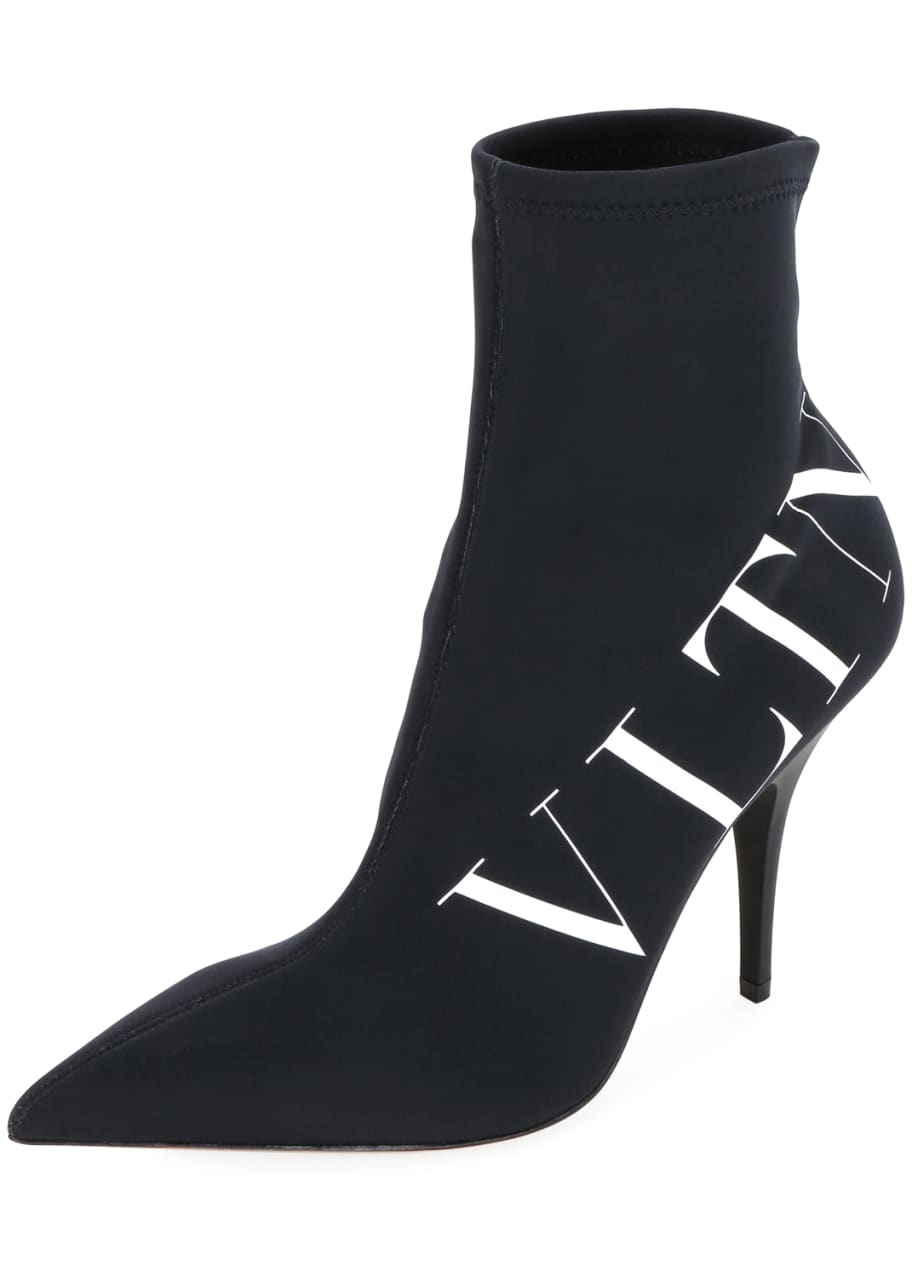 Image 1 of 1: Logo Sock Pointed Booties