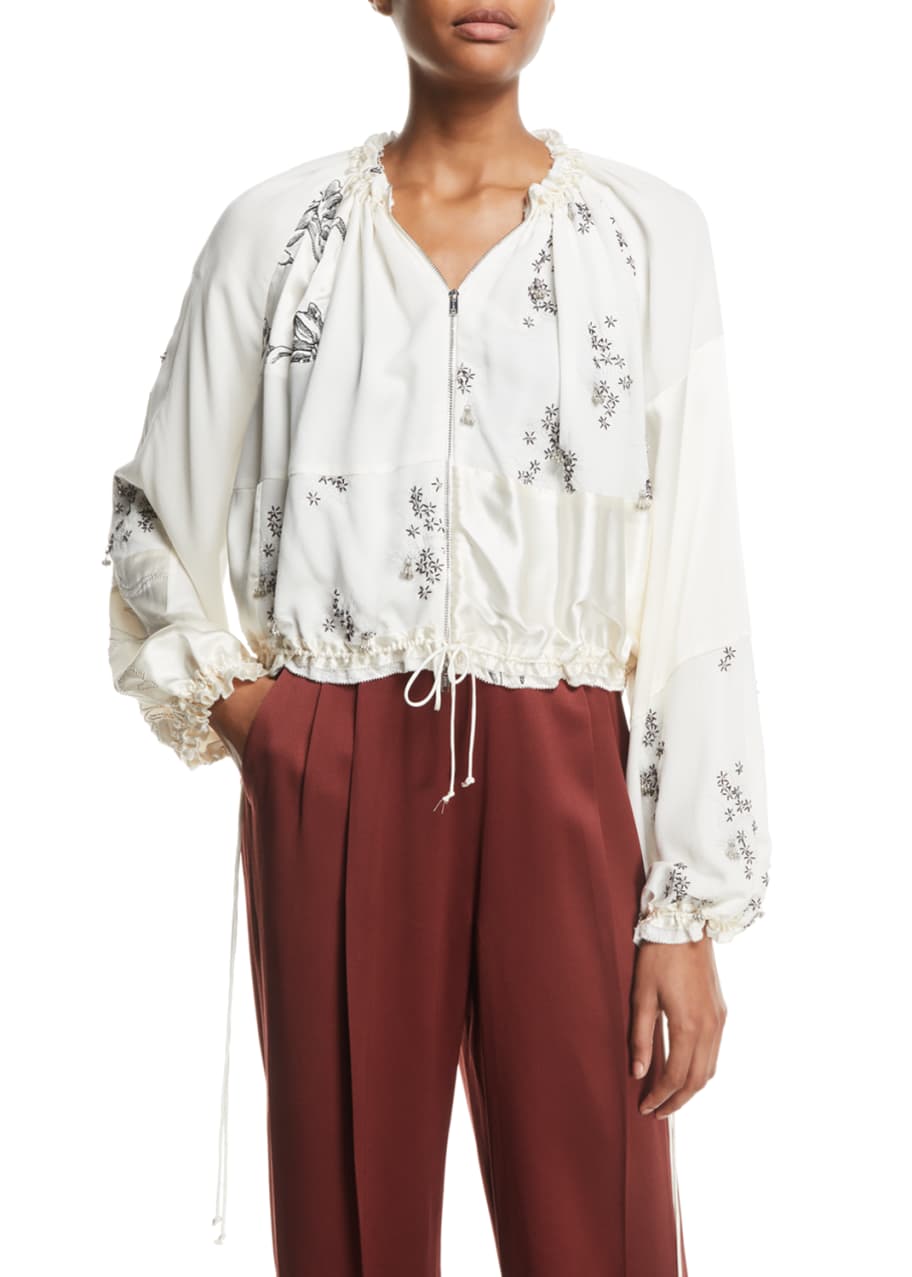 Phillip lim floral bomber shop jacket