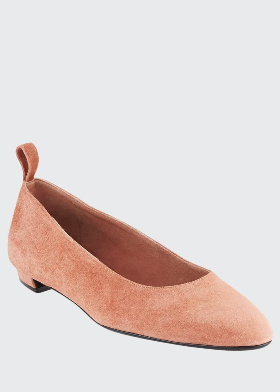 THE ROW Pointed Suede Ballet Flats Bergdorf Goodman