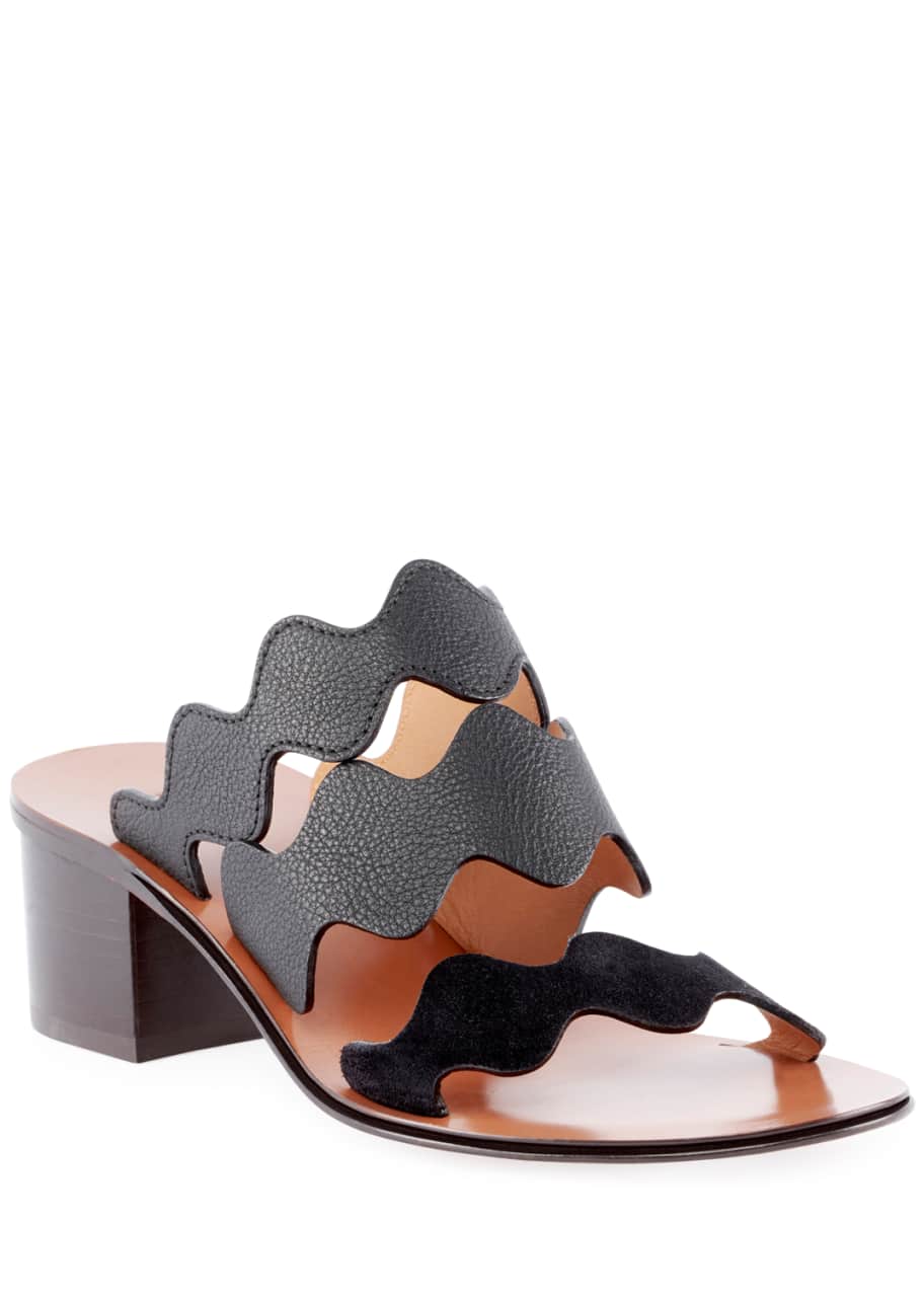 Chloe Wave Leather Slide Sandals Bergdorf Goodman