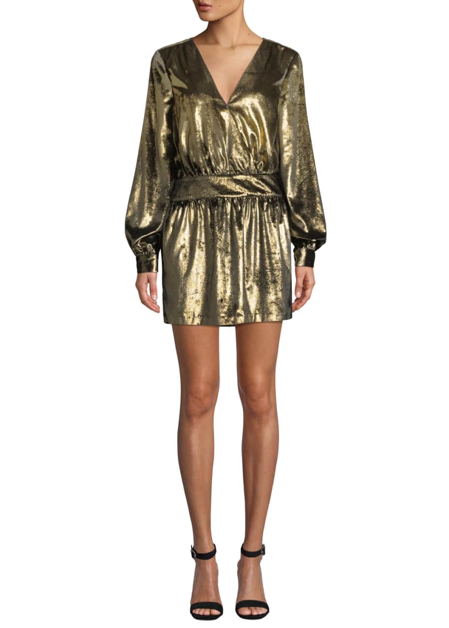 Frame metallic velvet dress 2025