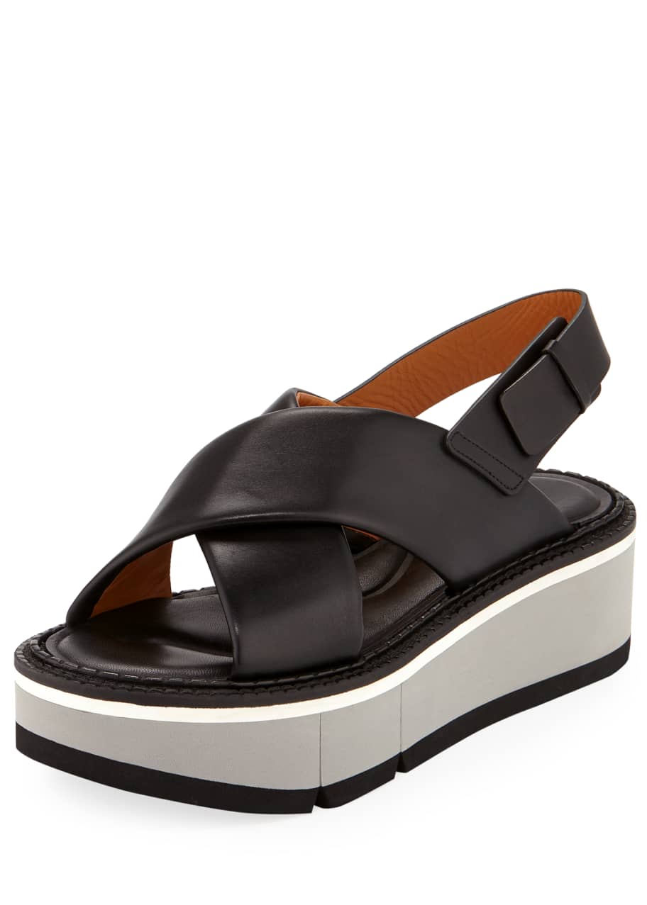 Clergerie Paris Anae Platform Leather Sandals - Bergdorf Goodman