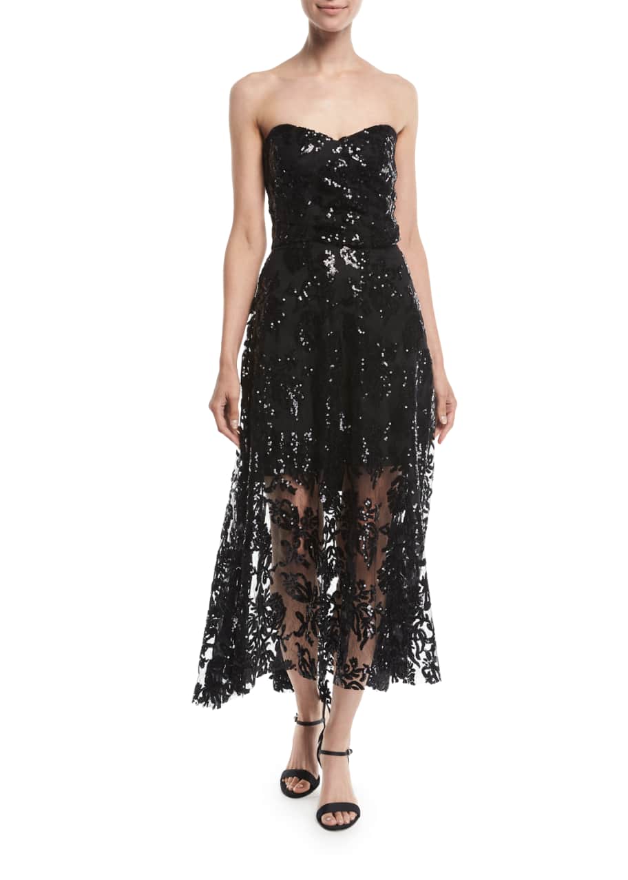 Milly Tori Lace Sequin Embroidered Dress - Bergdorf Goodman