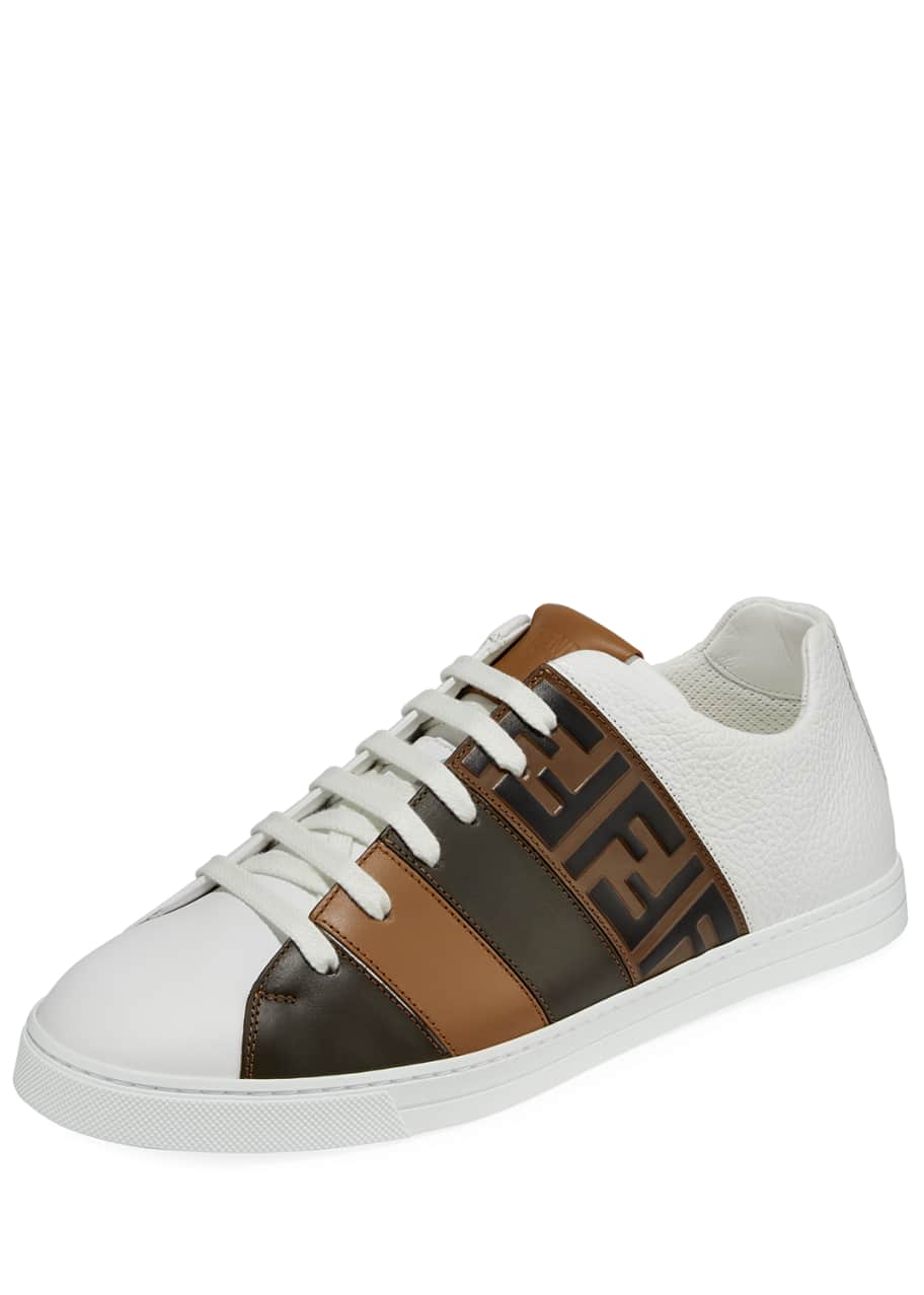 Fendi mania leather sneakers online
