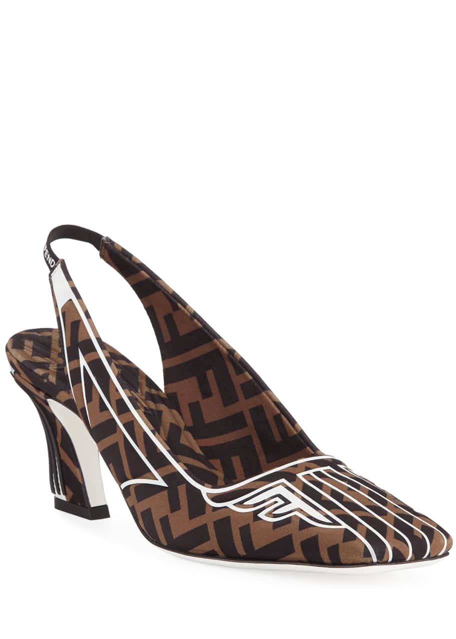 Fendi Freedom Ff Slingback Pumps Bergdorf Goodman