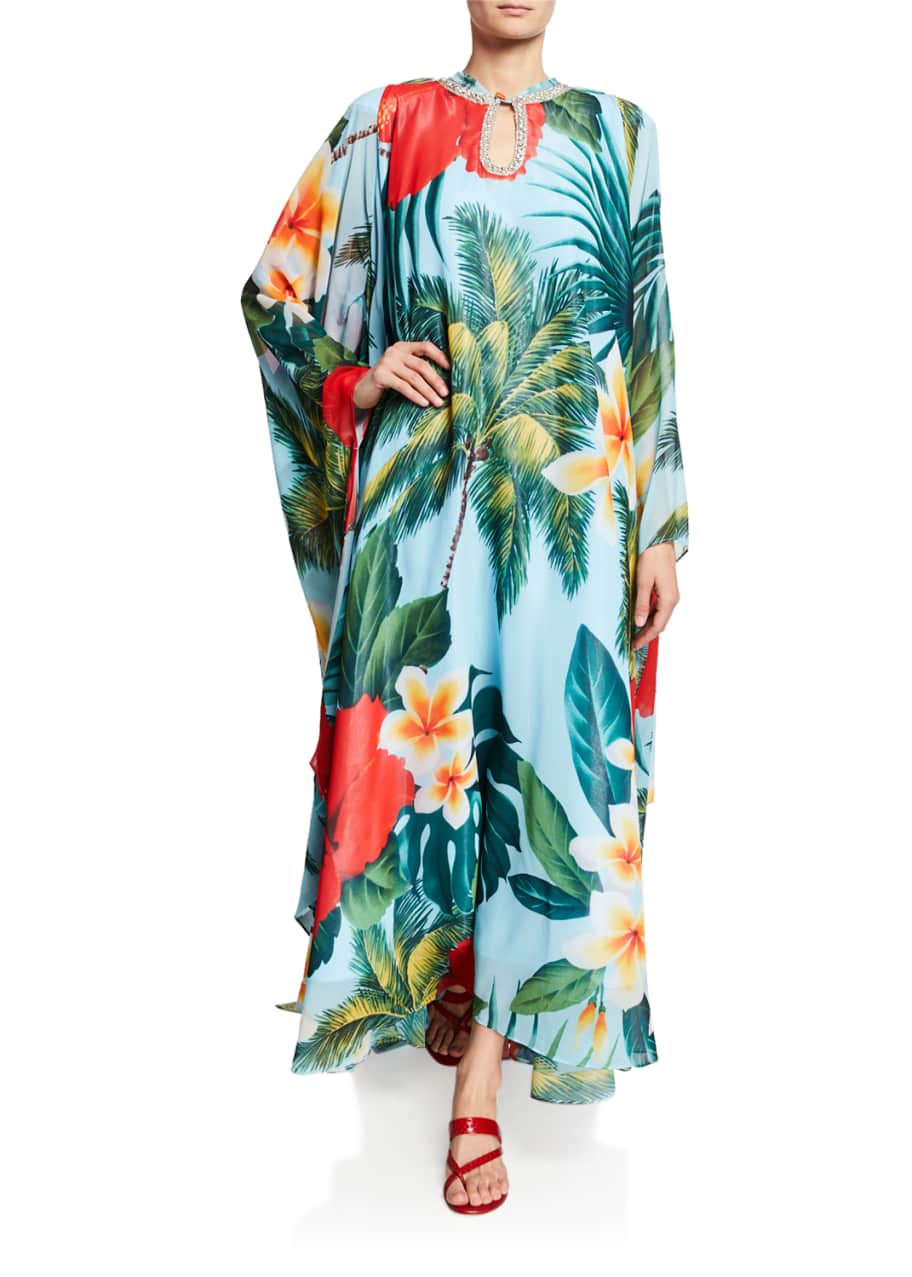 Richard Quinn Hawaiian Floral Caftan Dress - Bergdorf Goodman