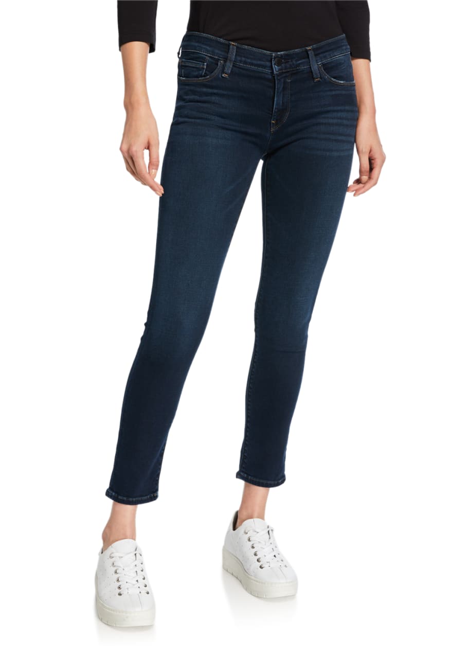 Hudson Tally Mid Rise Crop Skinny Jeans w Frayed Hem Bergdorf