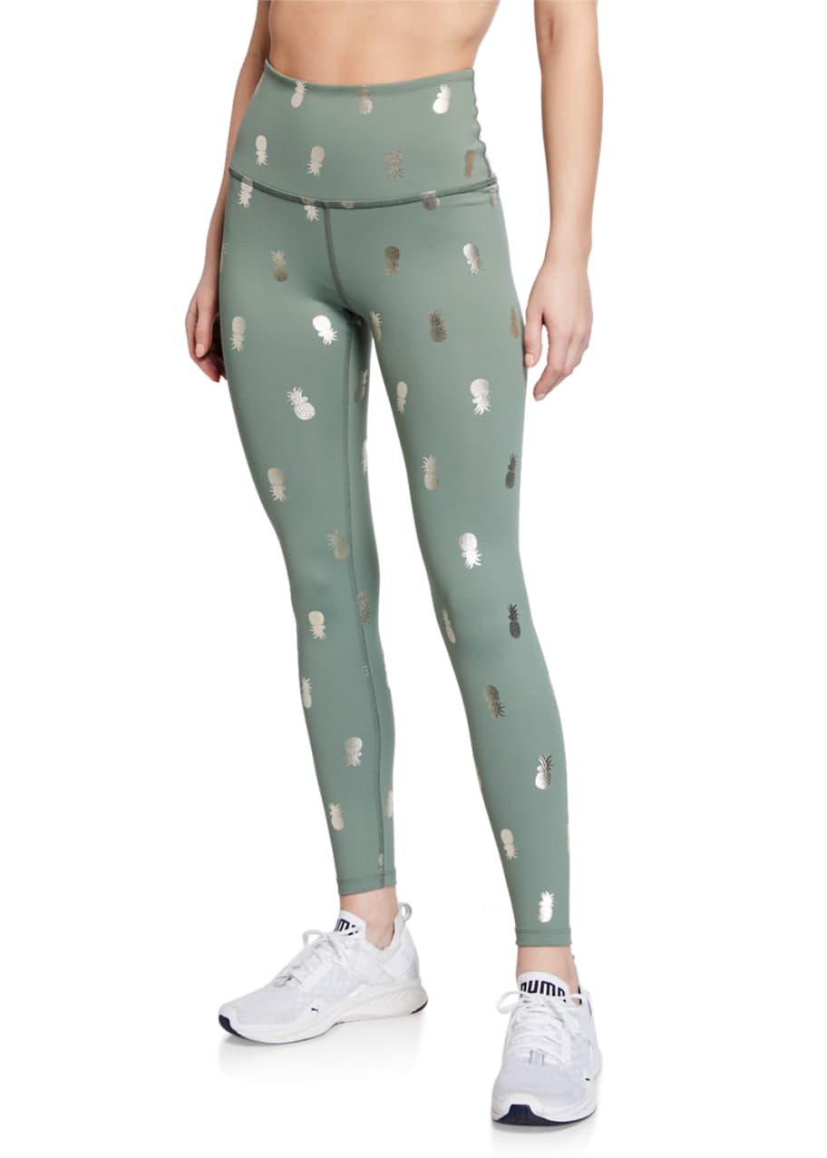 Pineapple High Waist Midi Leggings