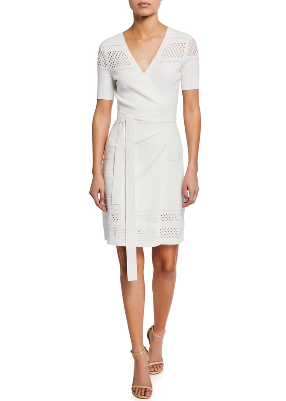 Dvf knit discount wrap dress