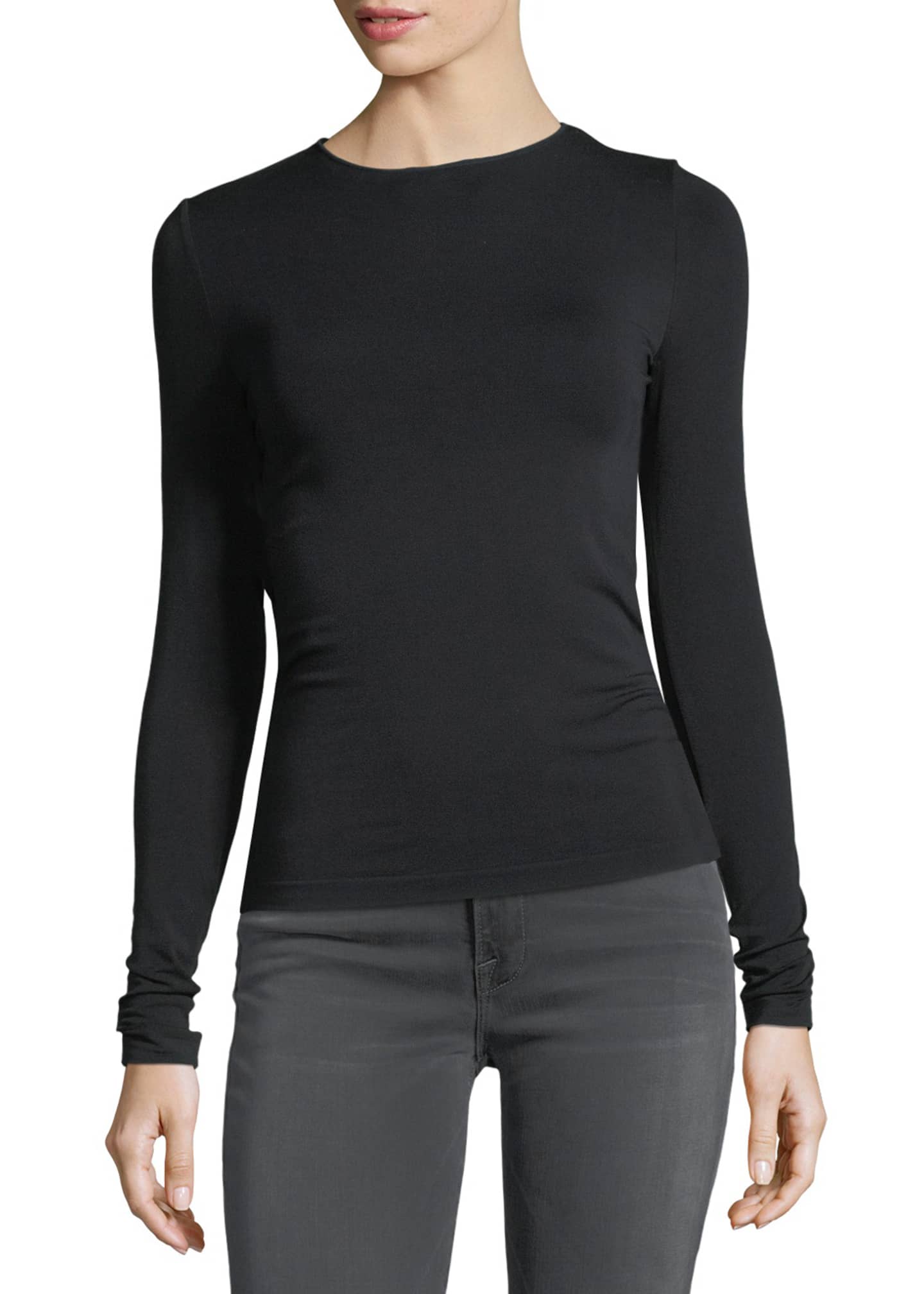 Wolford Crewneck LongSleeve Jersey Top Bergdorf Goodman