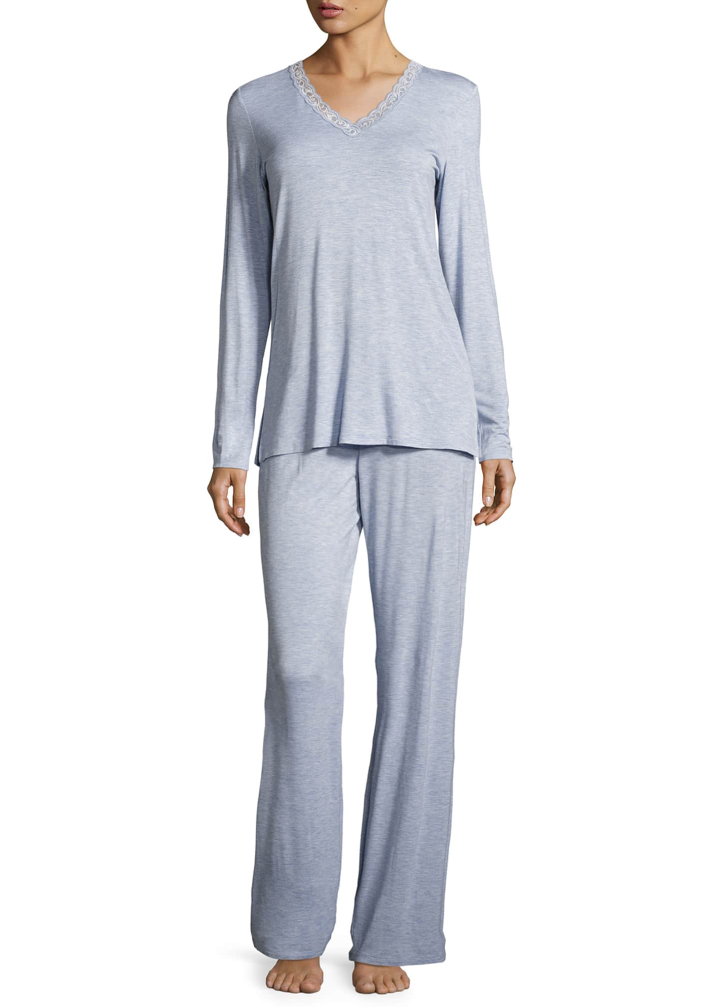Natori Feathers Long-Sleeve Pajama Set - Bergdorf Goodman