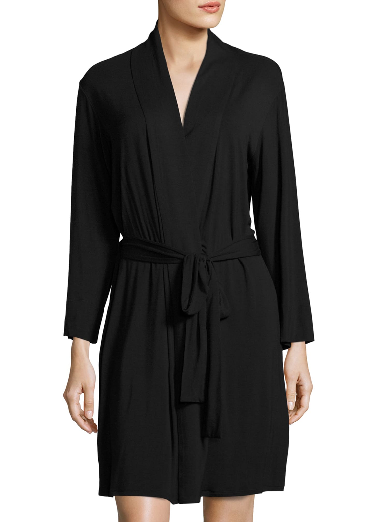 Natori Feathers Essential Short Jersey Robe - Bergdorf Goodman