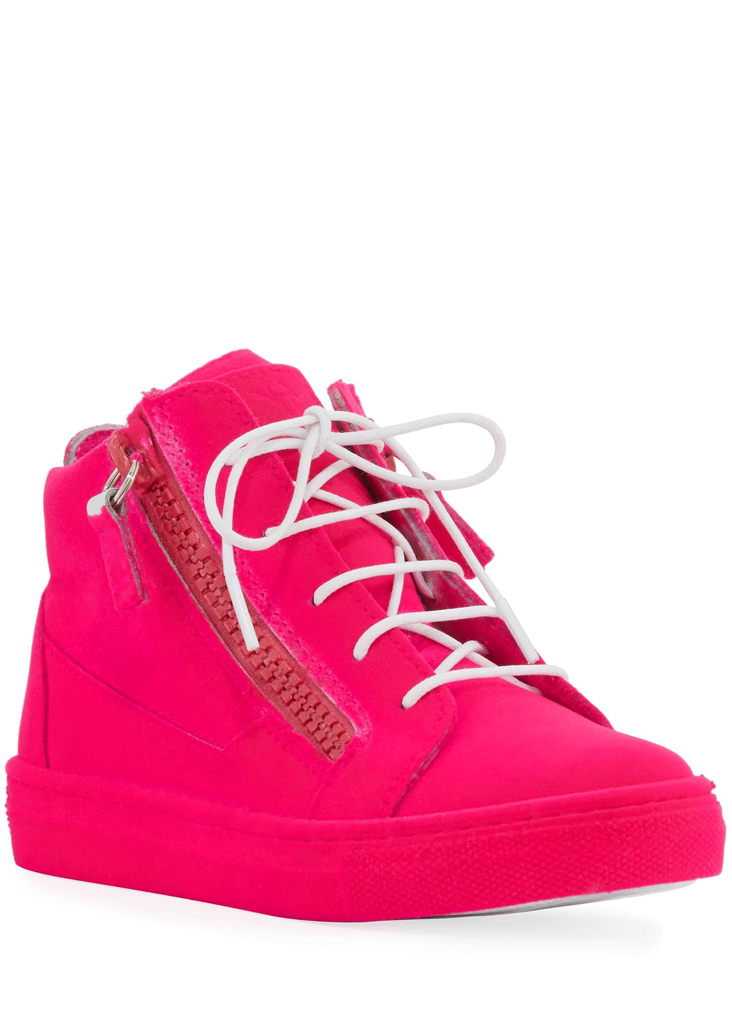 Giuseppe Zanotti Smuggy Velvet Sneakers, Youth - Bergdorf Goodman