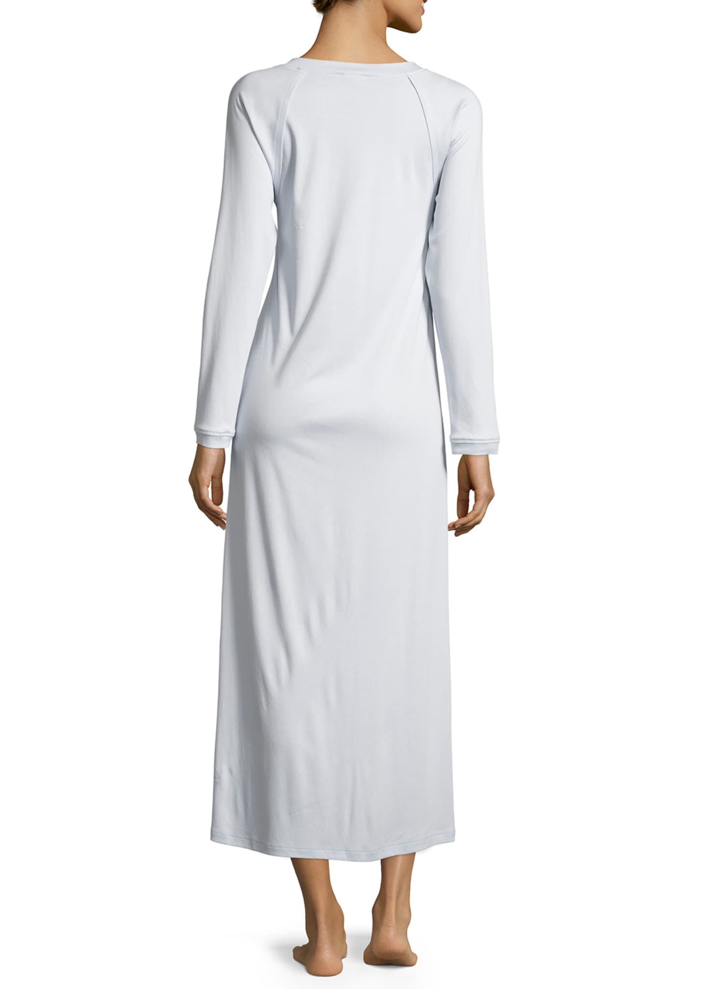 Hanro Pure Essence Long-Sleeve Long Nightgown - Bergdorf Goodman