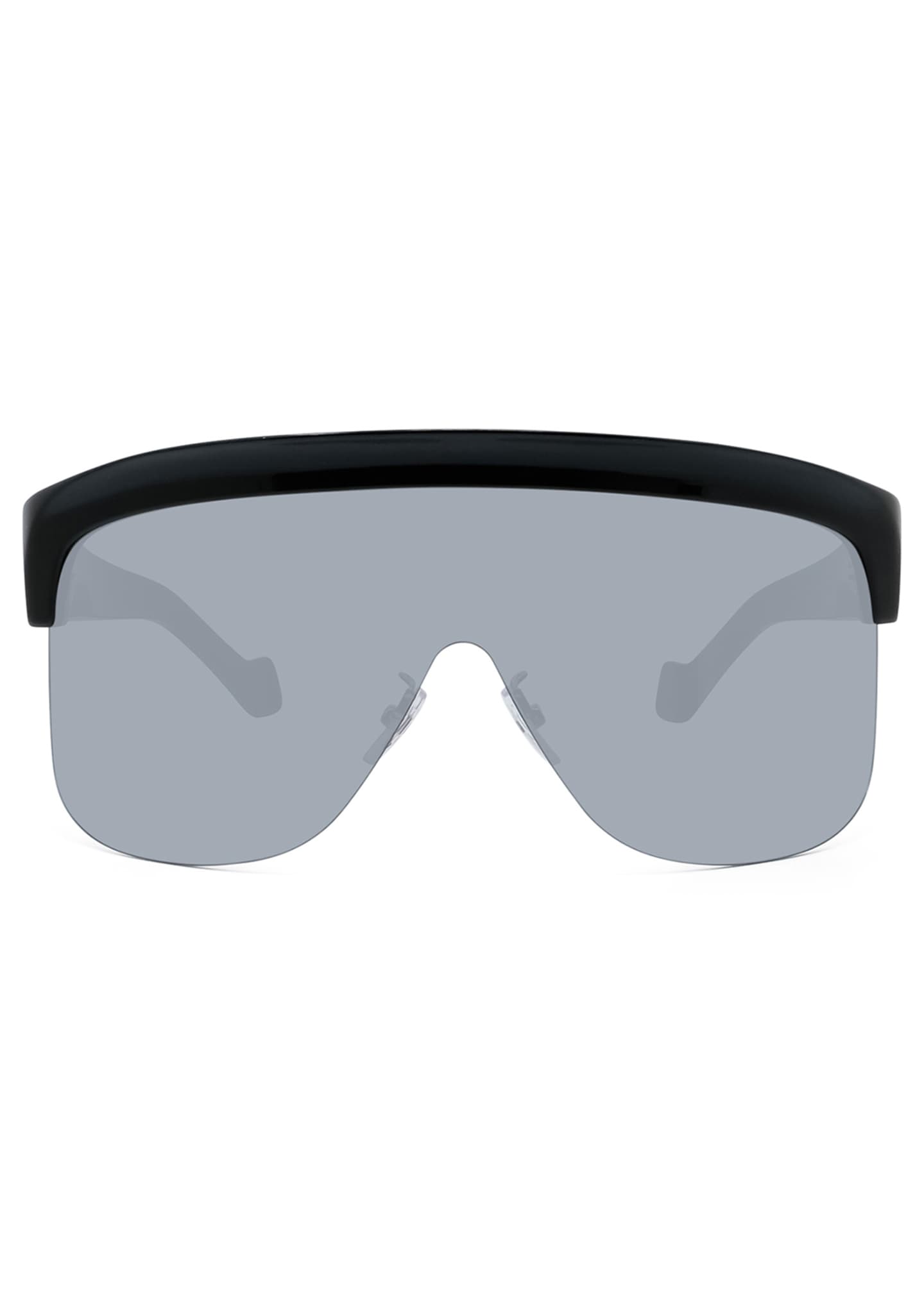 Loewe Curved Shield Semi-Rimless Sunglasses - Bergdorf Goodman