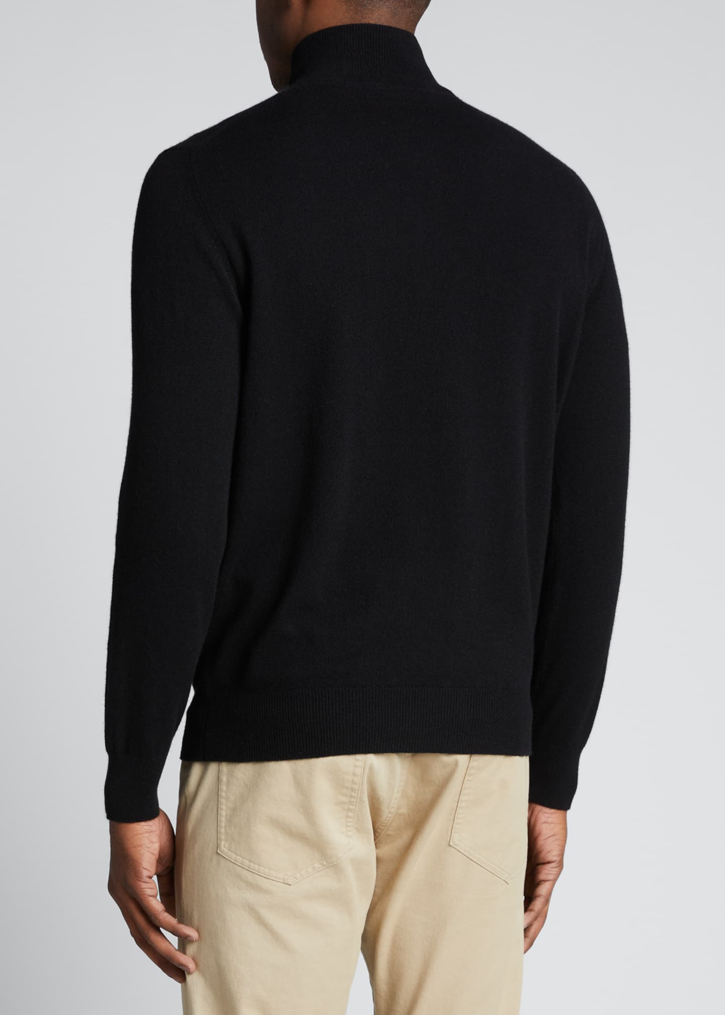Bergdorf Goodman Men's Solid Cashmere Quarter-Zip Sweater - Bergdorf ...