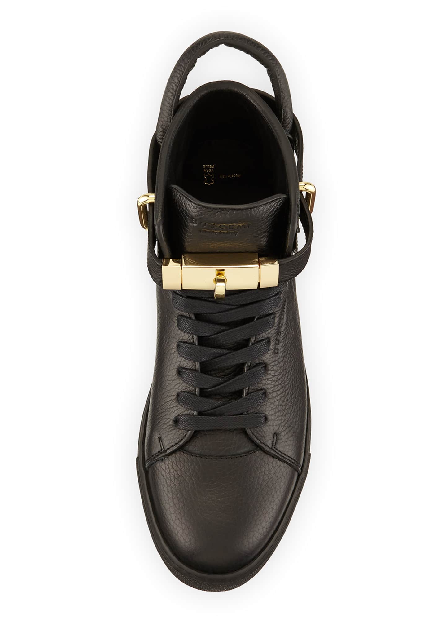 Ubestemt kaste støv i øjnene Telemacos Buscemi 100mm High-Top Leather Sneaker with Padlock, Black - Bergdorf  Goodman